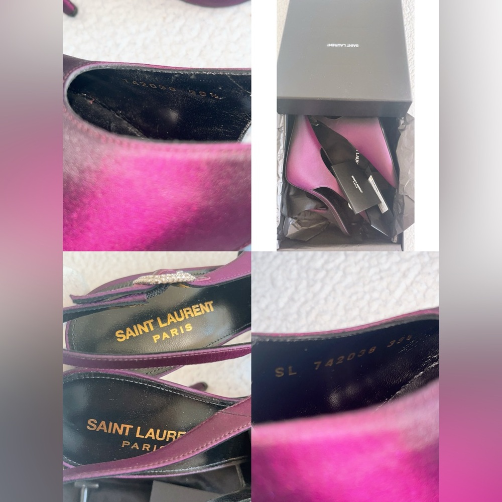 SAINT LAURENT Yasmeen 115 Slingback Pumps - Picture 13 of 16